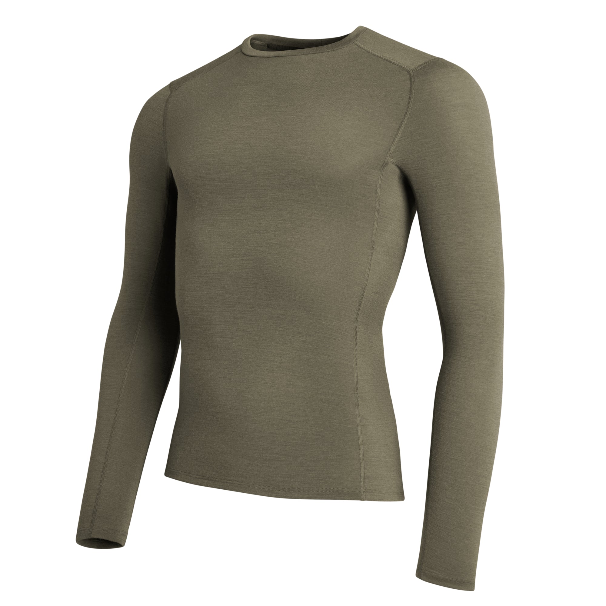Merino Slim LS Shirt FR olive green