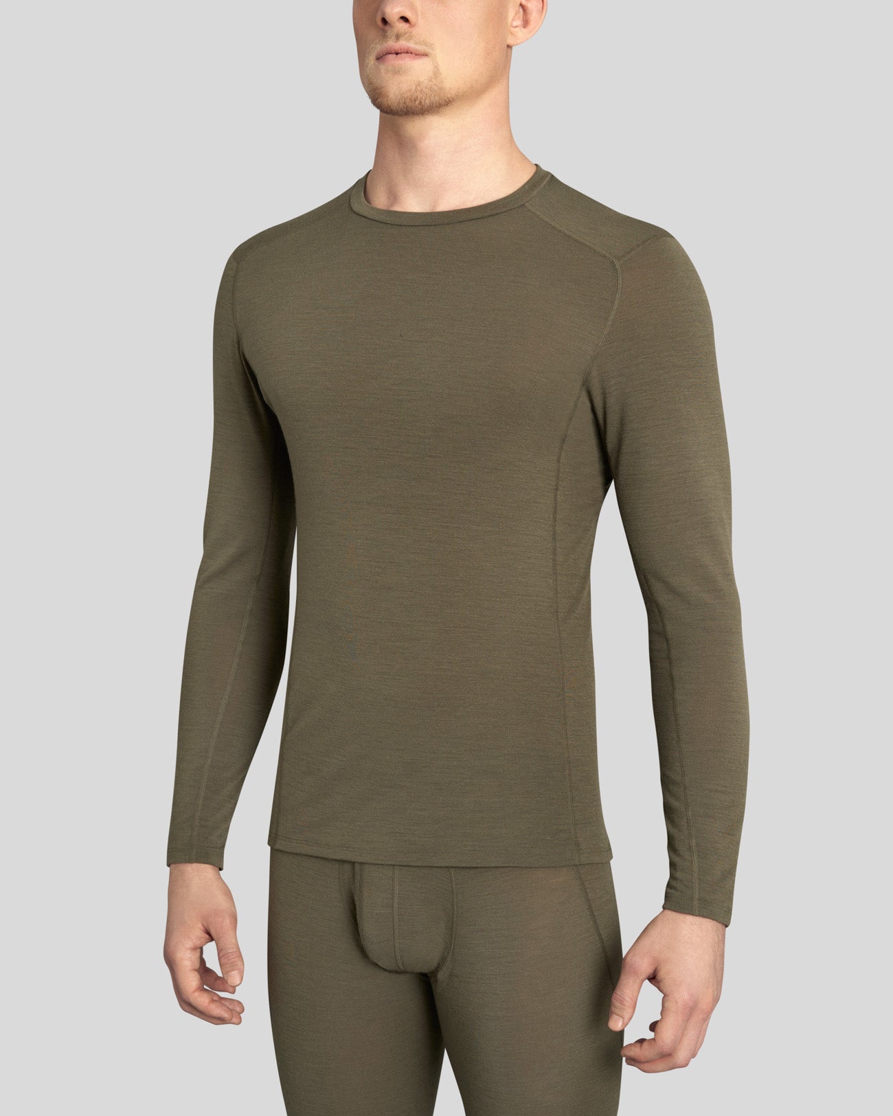 Merino Slim LS Shirt FR olive green