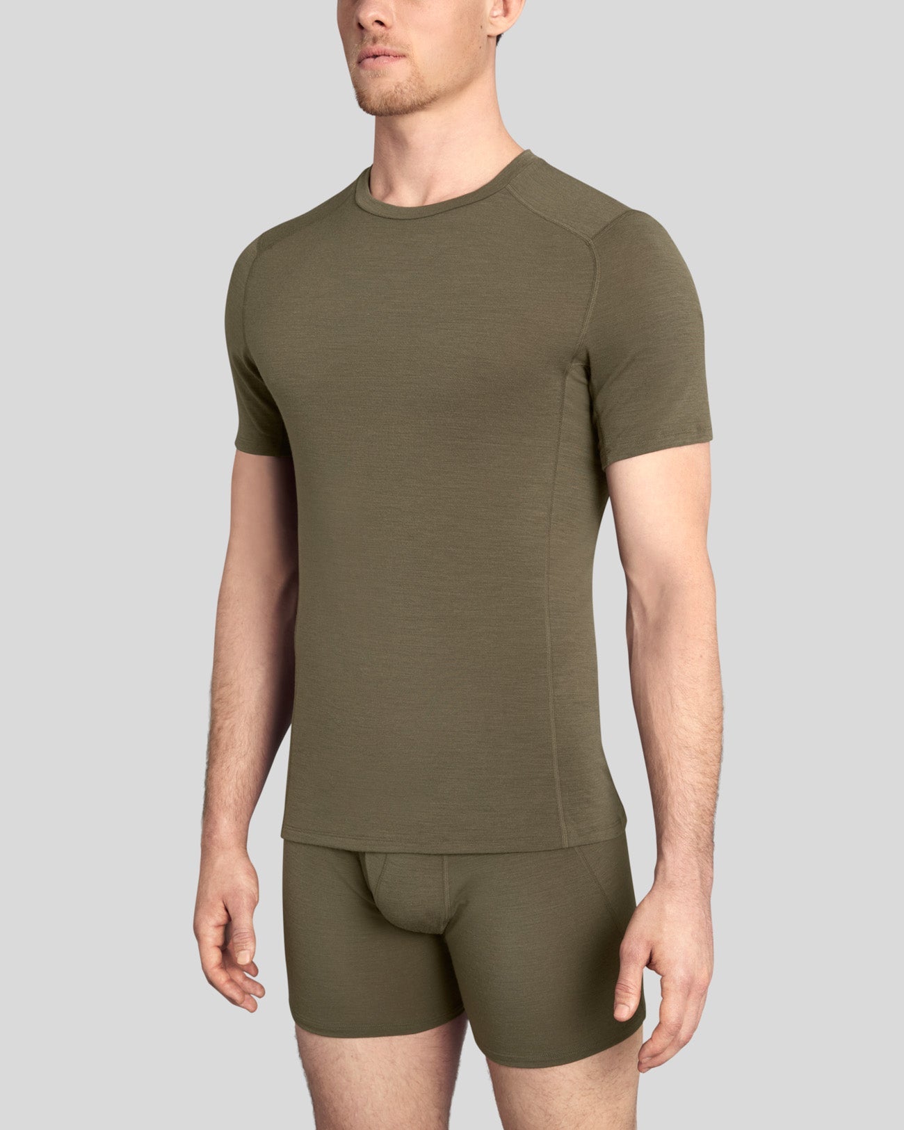 Merino Slim T-Shirt FR olive green