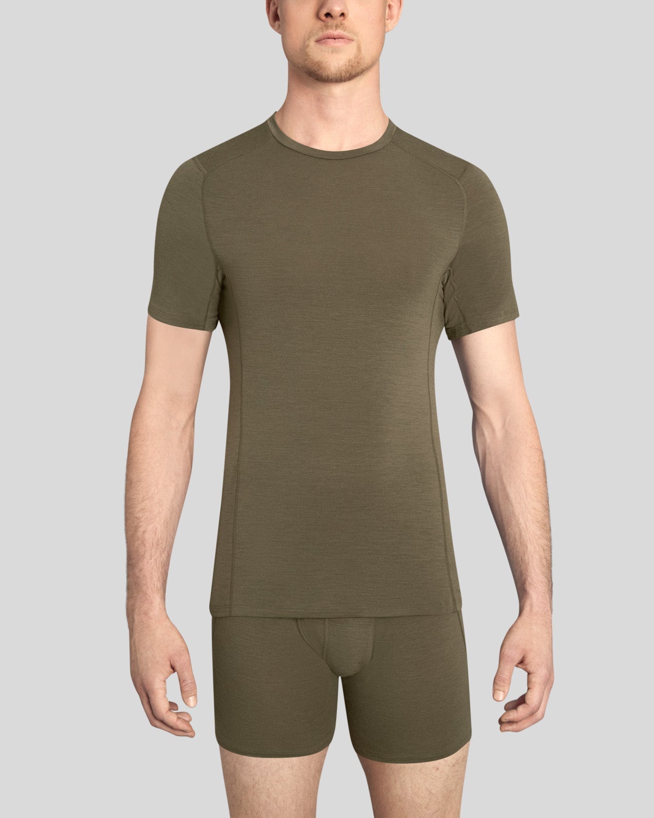 Merino Slim T-Shirt FR olive green