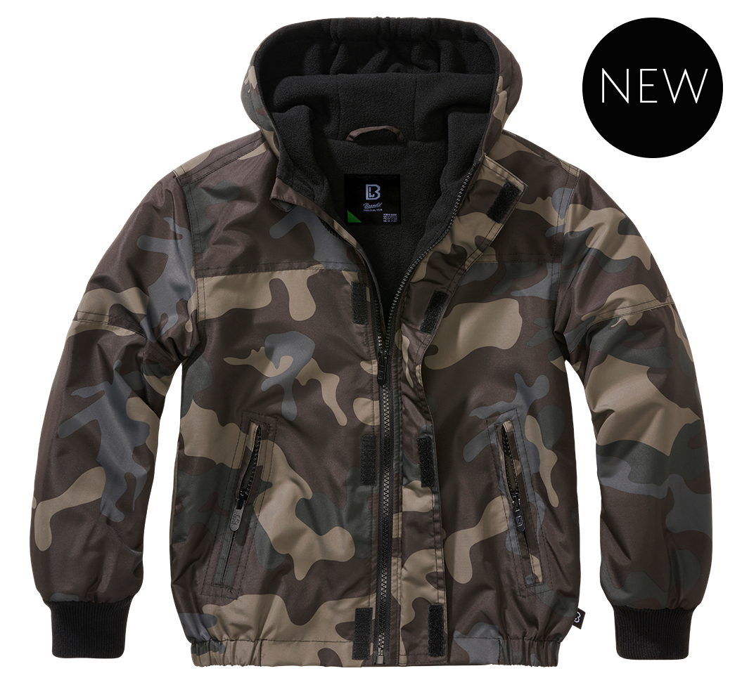 Kids Windbreaker Frontzip darkcamo