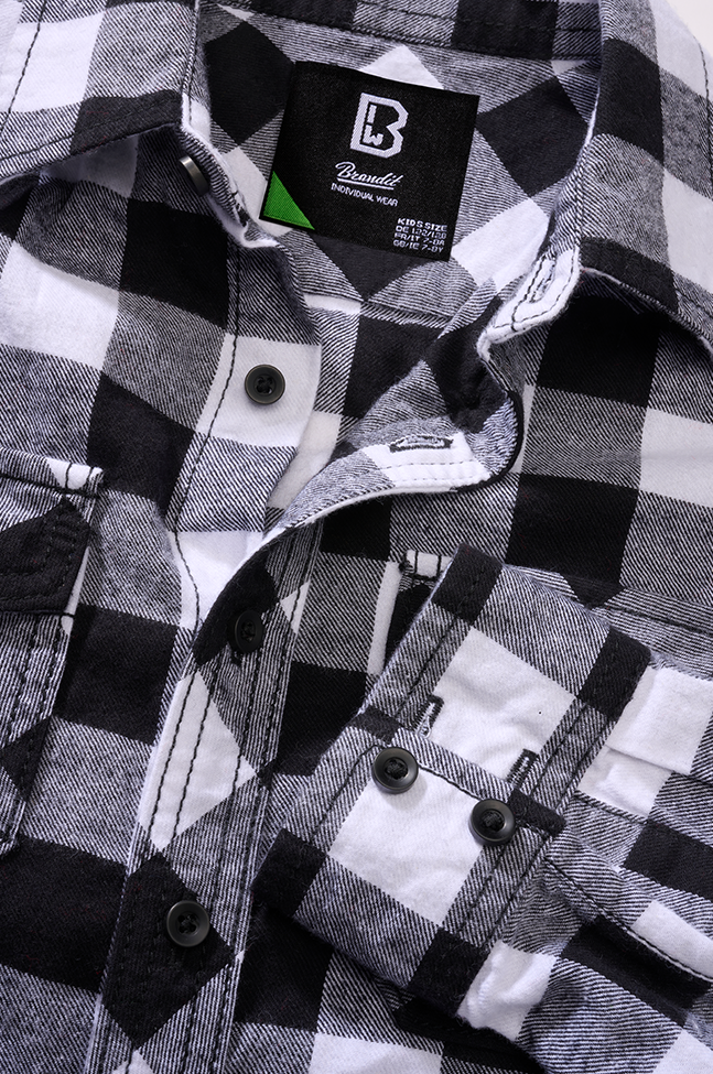 Kids Checkshirt white/black
