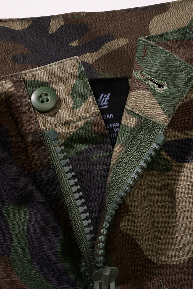Kids BDU Ripstop Shorts woodland
