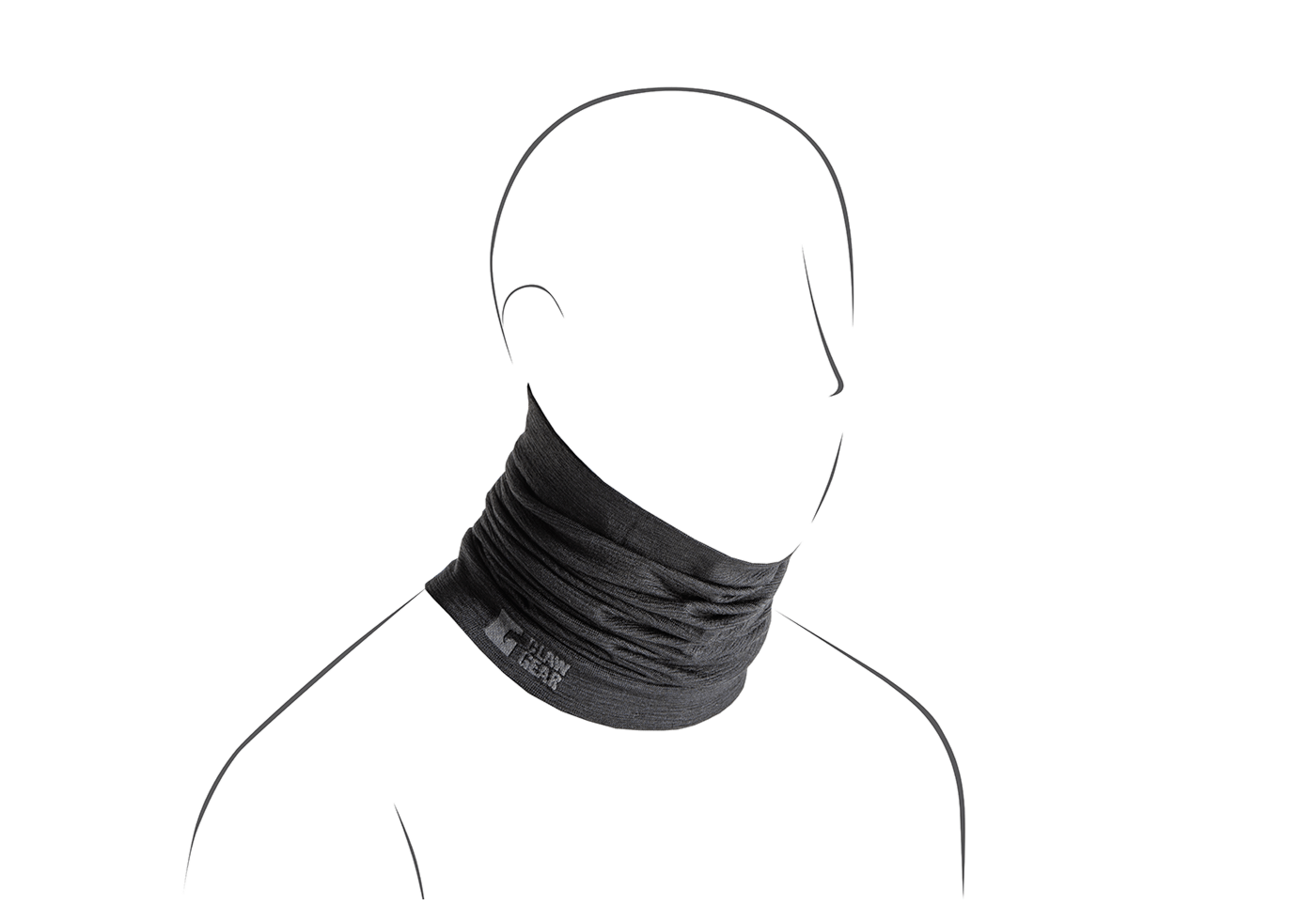 Merino Seamless Neck Gaiter schwarz