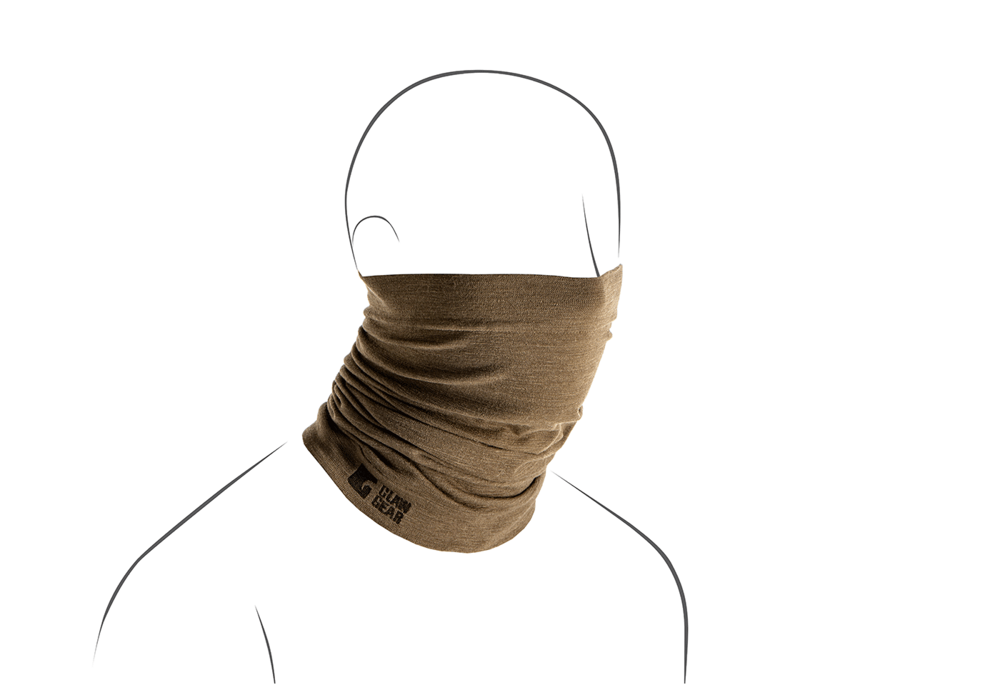 Merino Seamless Neck Gaiter stonegrey olive