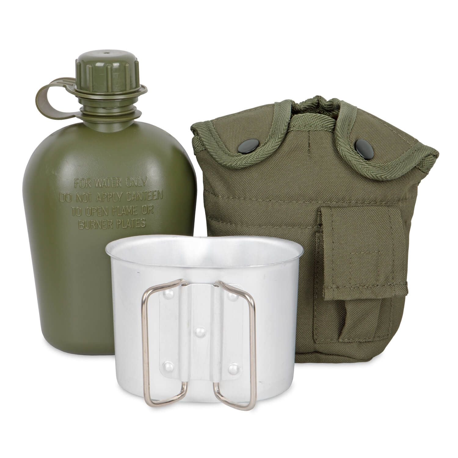 US Feldflasche mit Becher + Hülle olive