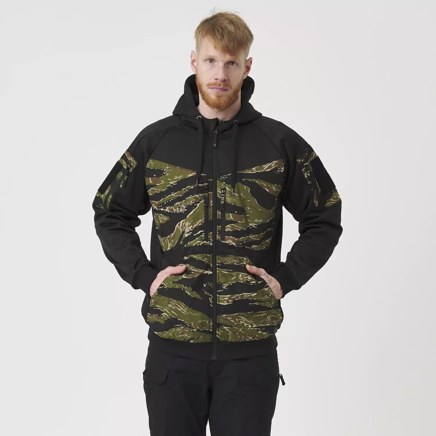 ROGUE HOODIE (FULLZIP) Black/US Woodland