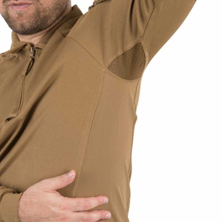 Range Polo Langarmshirt, grau