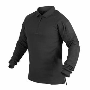 Range Polo Langarmshirt, schwarz