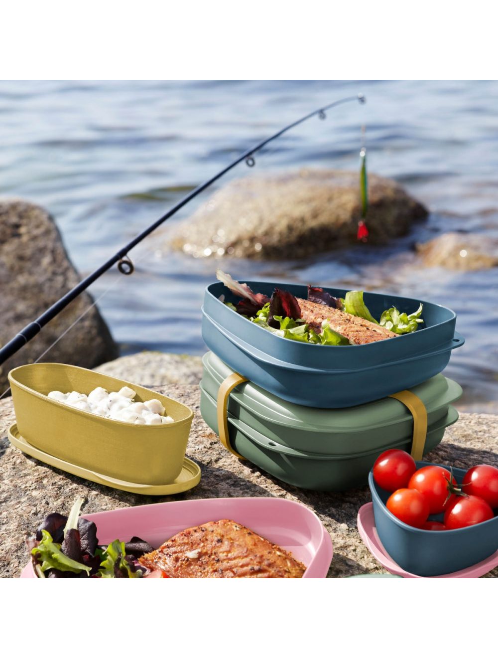 Pack n Eat Kit BIO für 2 Personen mustyyellow/hazyblue