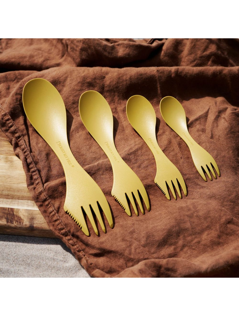 Spork mittel 2-pack yellow/blue
