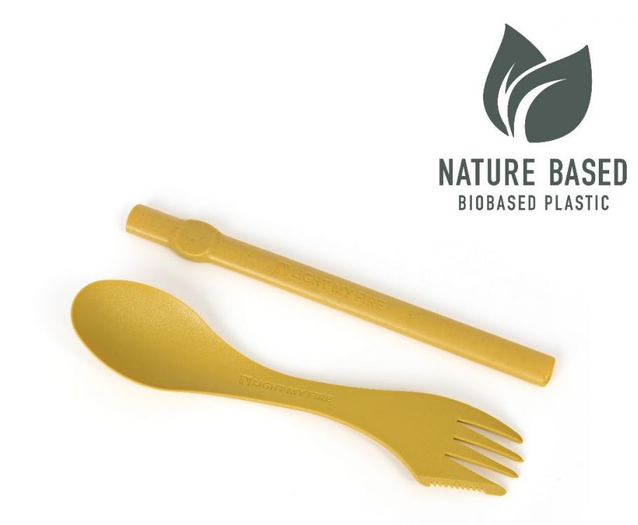 Spork mit Strohhalm yellow