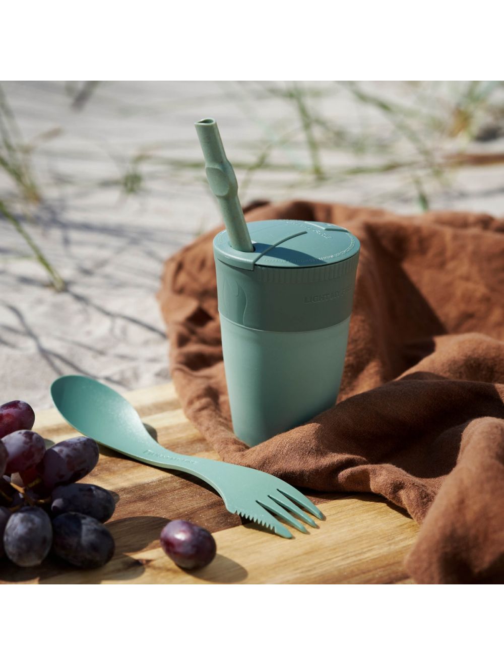 Spork mit Strohhalm yellow