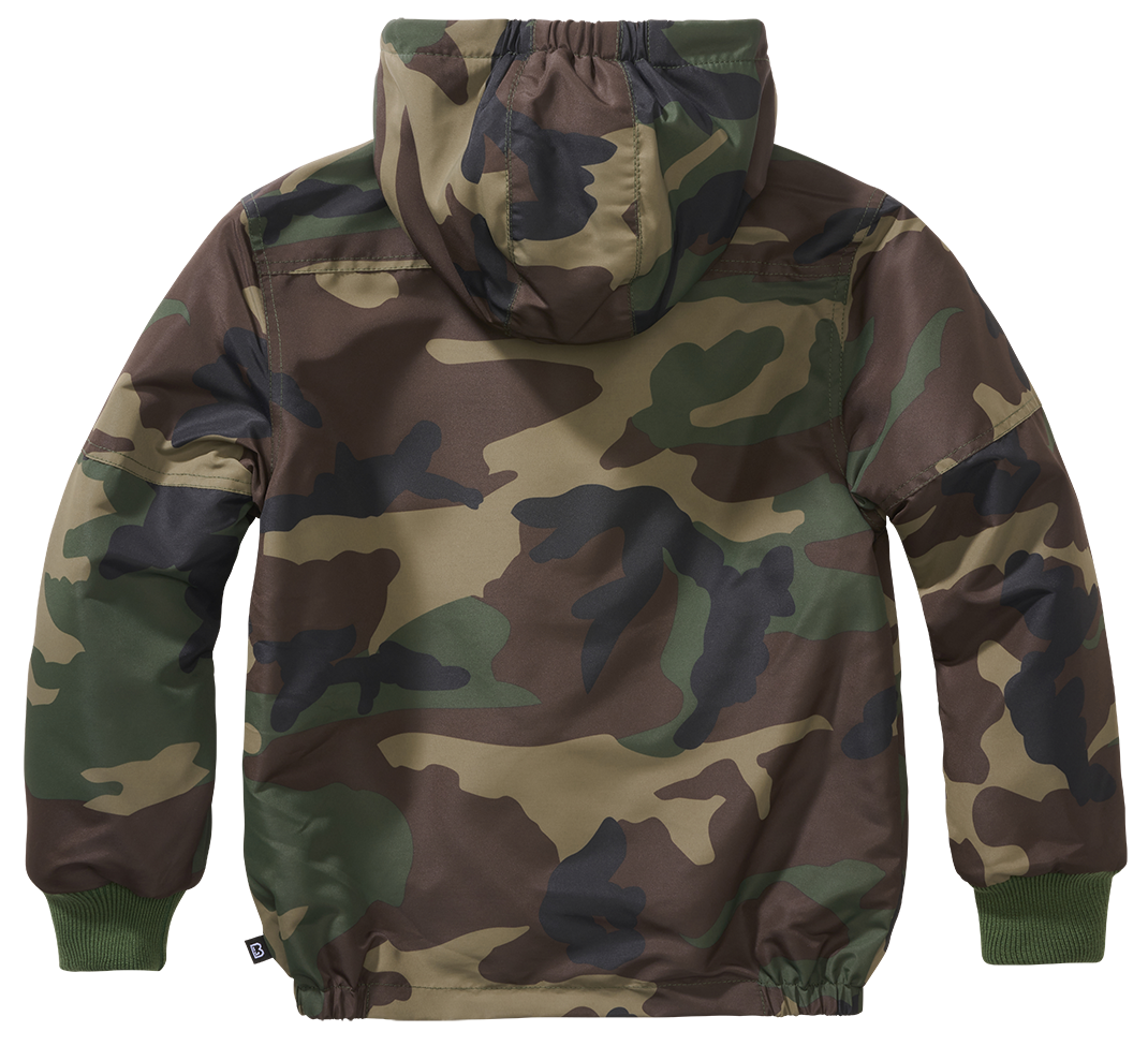 Kids Windbreaker Frontzip woodland