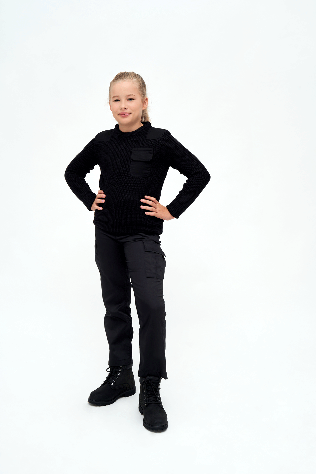 Kids BW Pullover black
