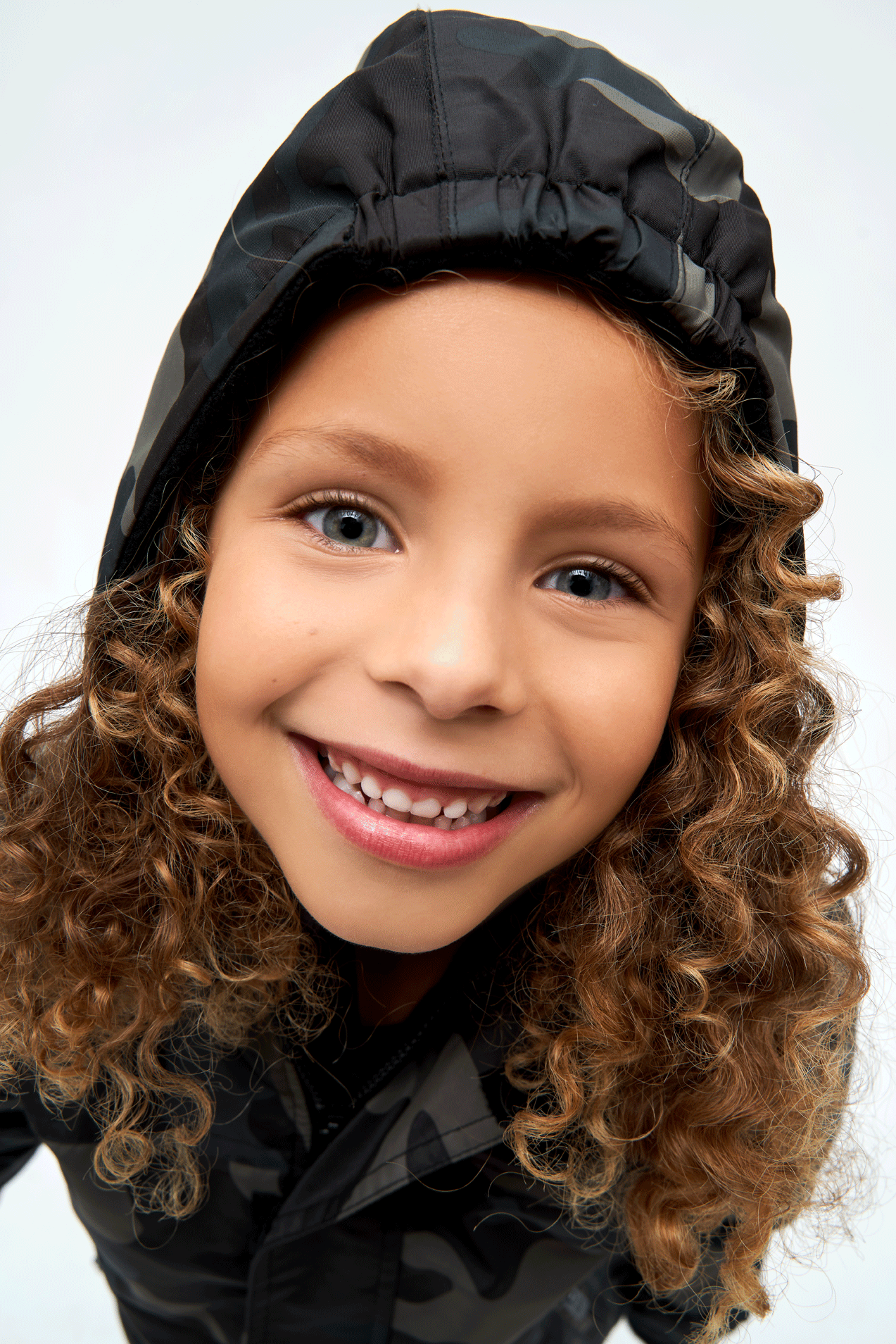 Kids Windbreaker Frontzip darkcamo