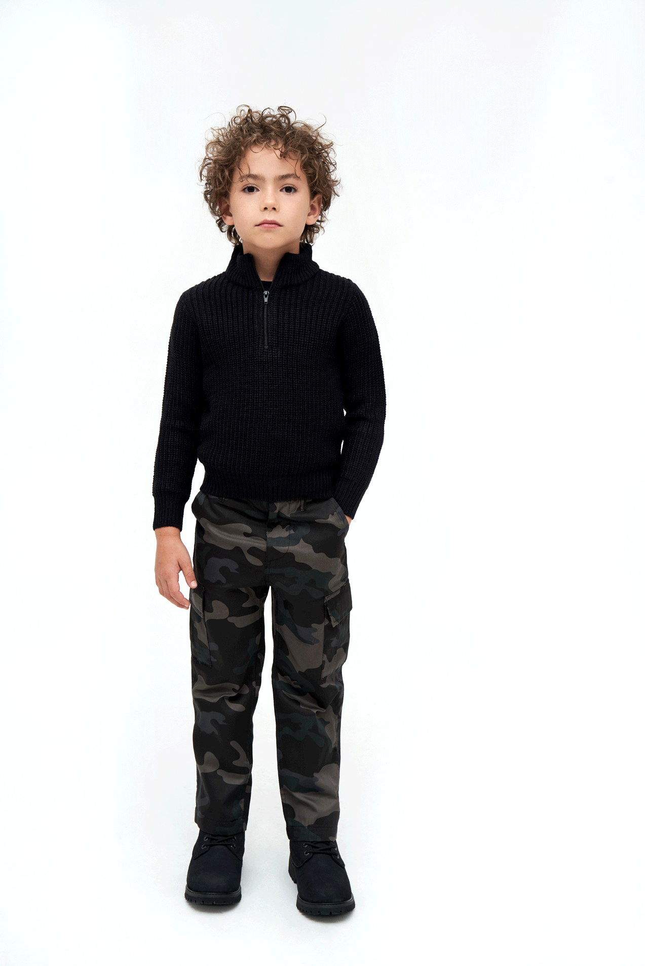 Kids Marine Troyer Pullover black
