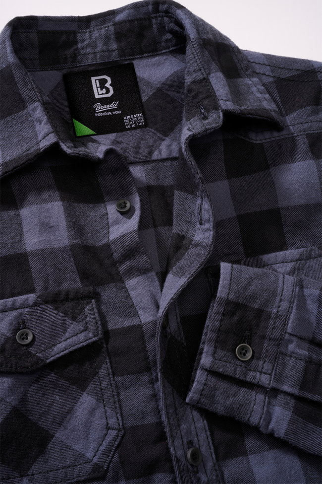 Kids Checkshirt black/grey