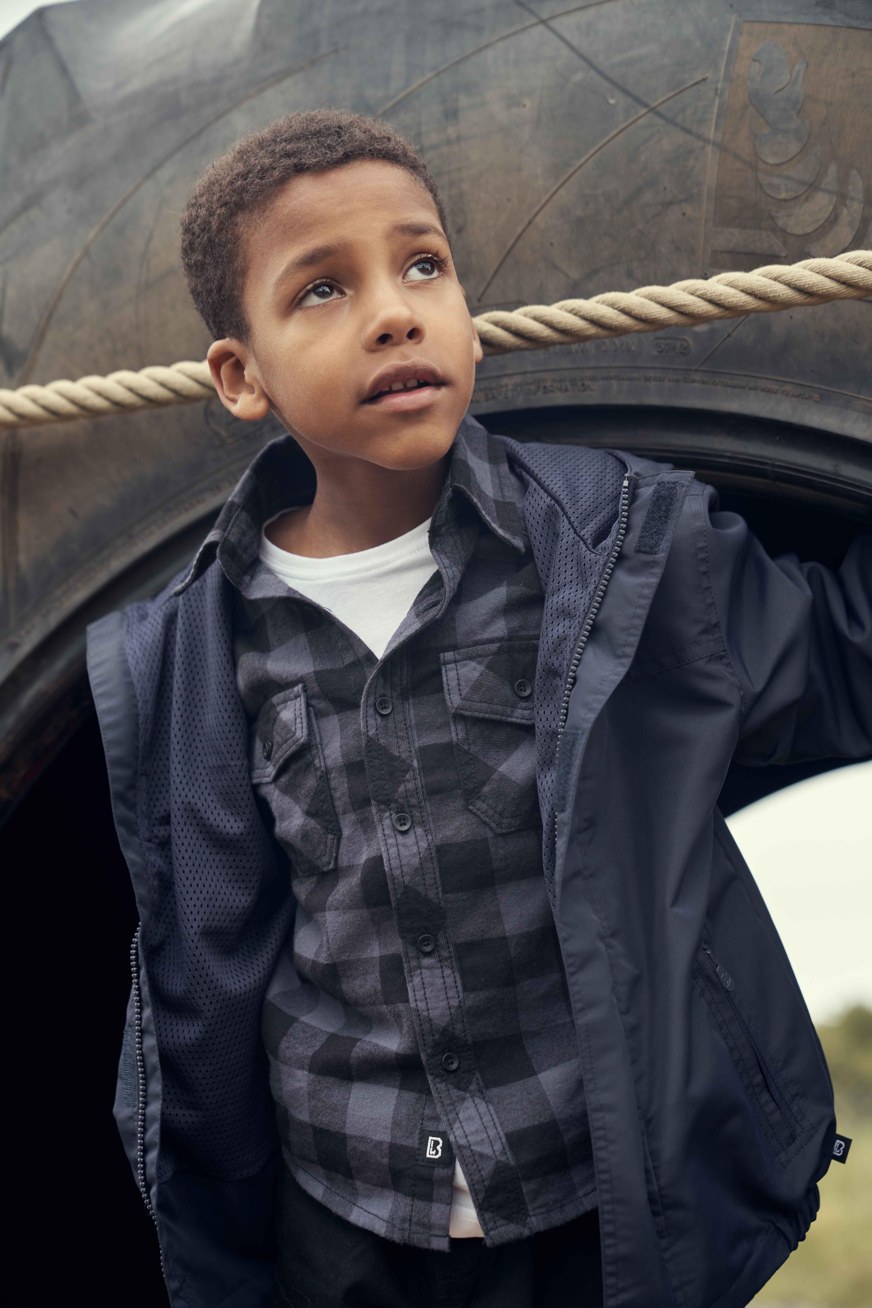Kids Summerwindbreaker Frontzip navy