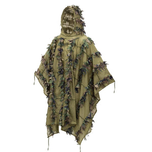 Leaf Ghillie Poncho US Woodland