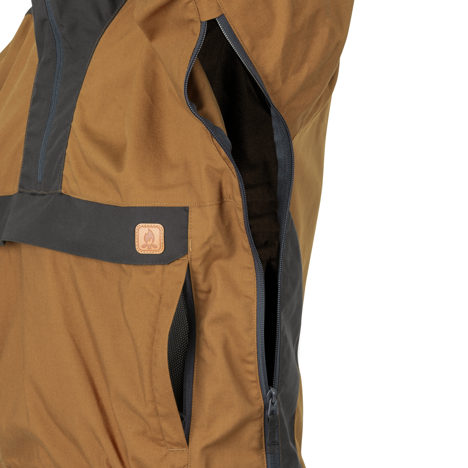 WOODSMAN Anorak Jacke - black / taiga green