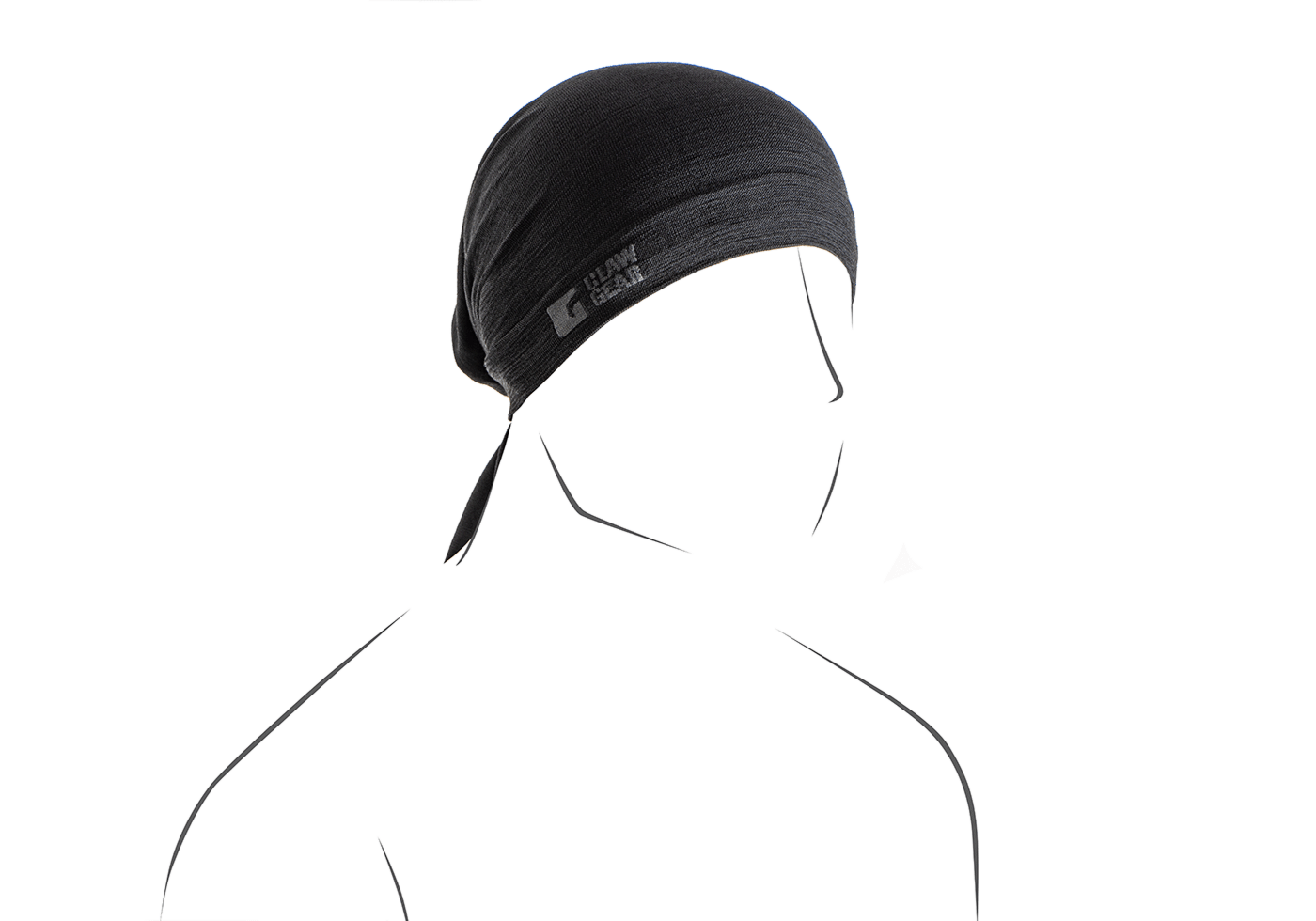 Merino Seamless Neck Gaiter Long schwarz