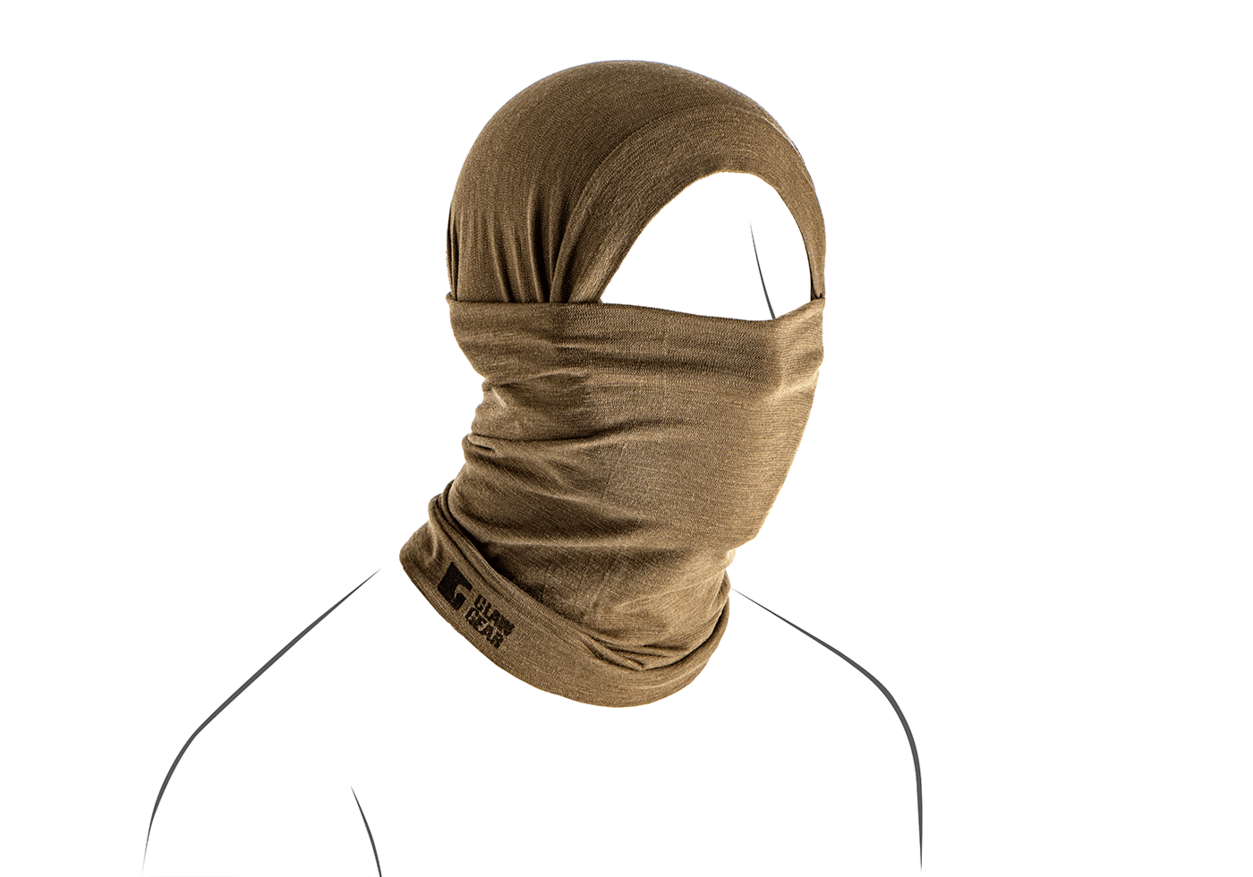 Merino Seamless Neck Gaiter Long stonegrey olive