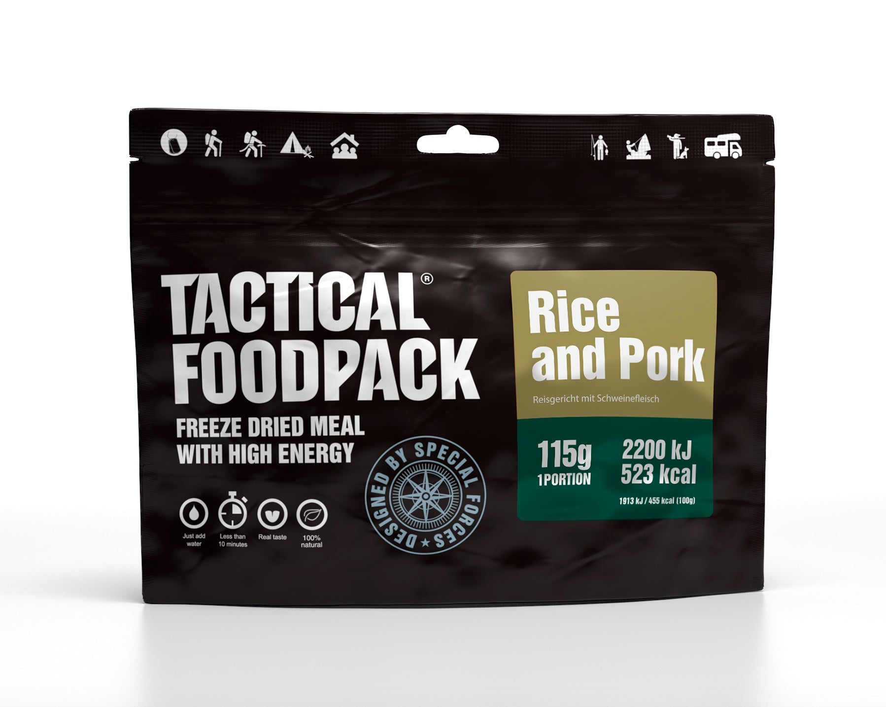 Outdoor Nahrung Reisgericht mit Schweinefleisch 115g