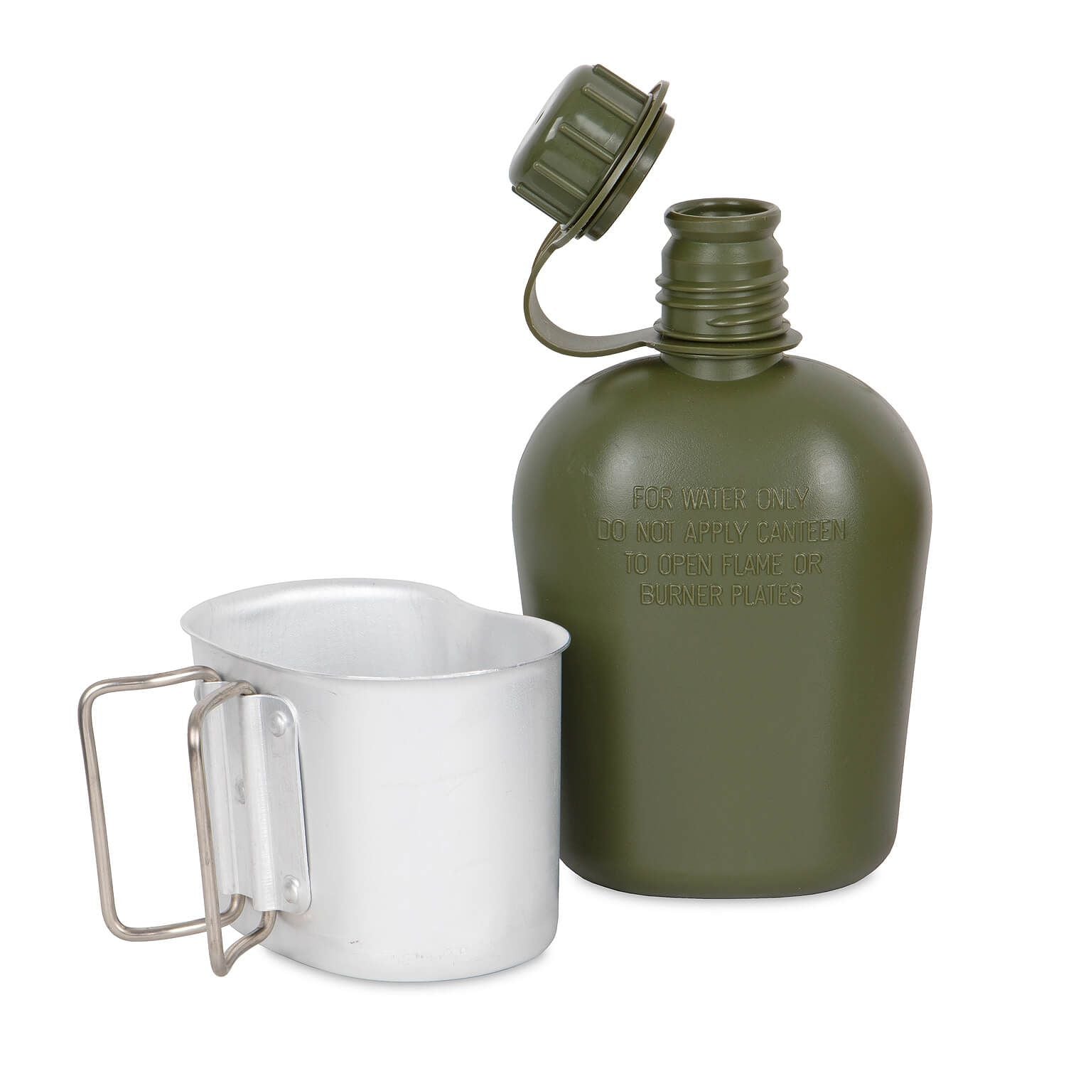 US Feldflasche mit Becher + Hülle woodland