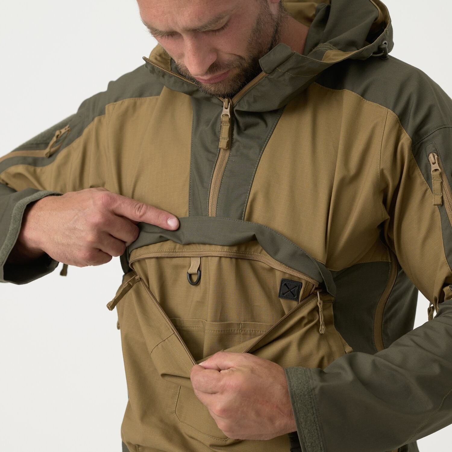 Tracer Anorak Jacket - Polycotton Stretch Ripstop - RAL7013