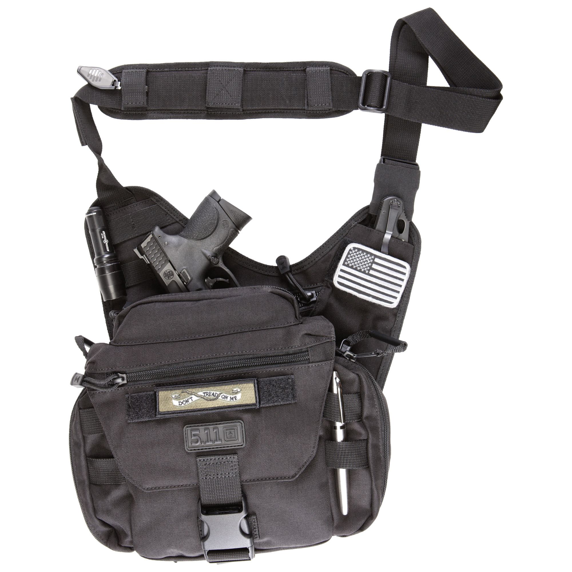 Push Pack 6L Umhängetasche, schwarz