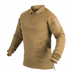 Range Polo Langarmshirt, coyote