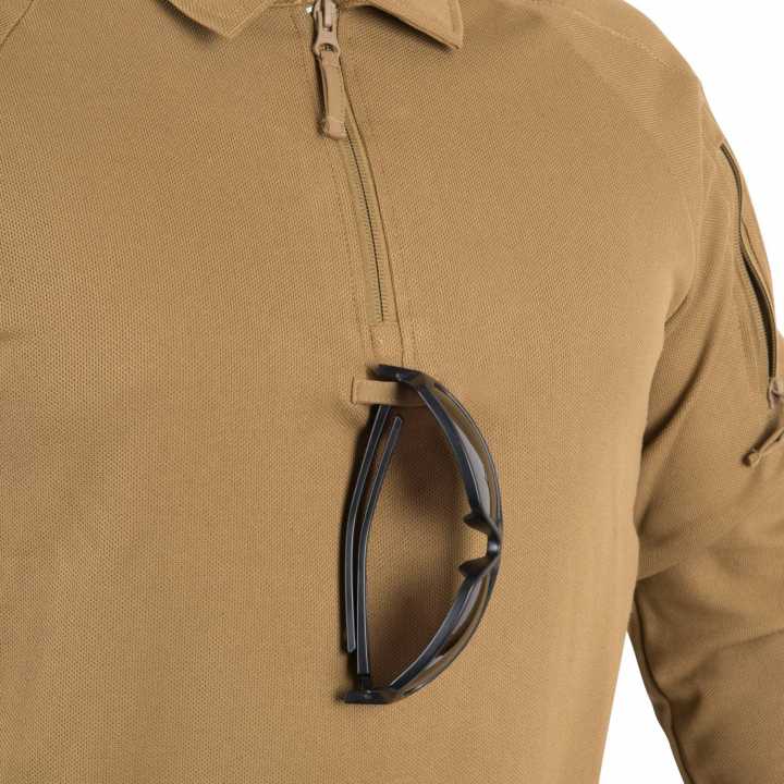 Range Polo Langarmshirt, coyote