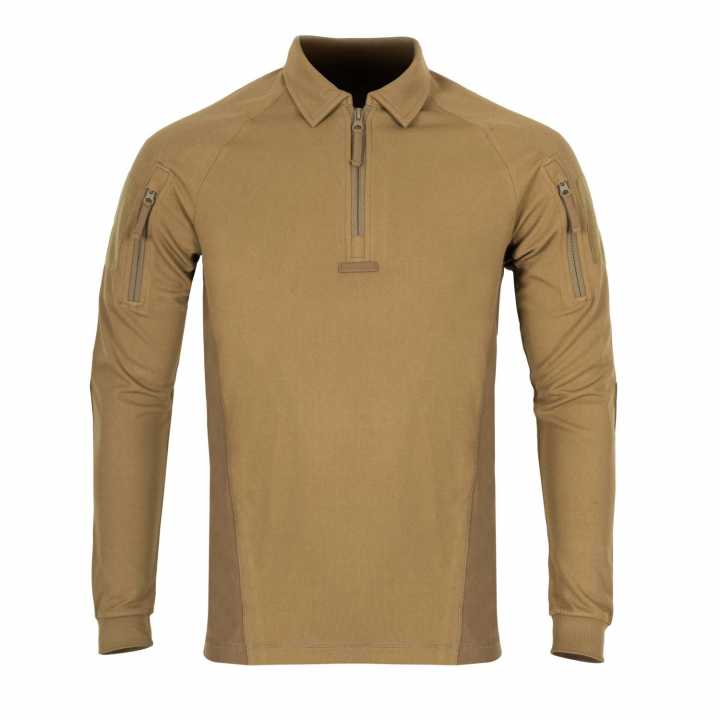 Range Polo Langarmshirt, grau