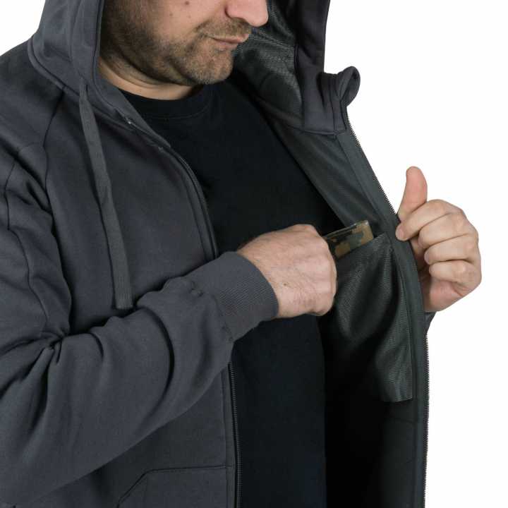 Urban Tactical Hoodie Lite (FullZip) - schwarz