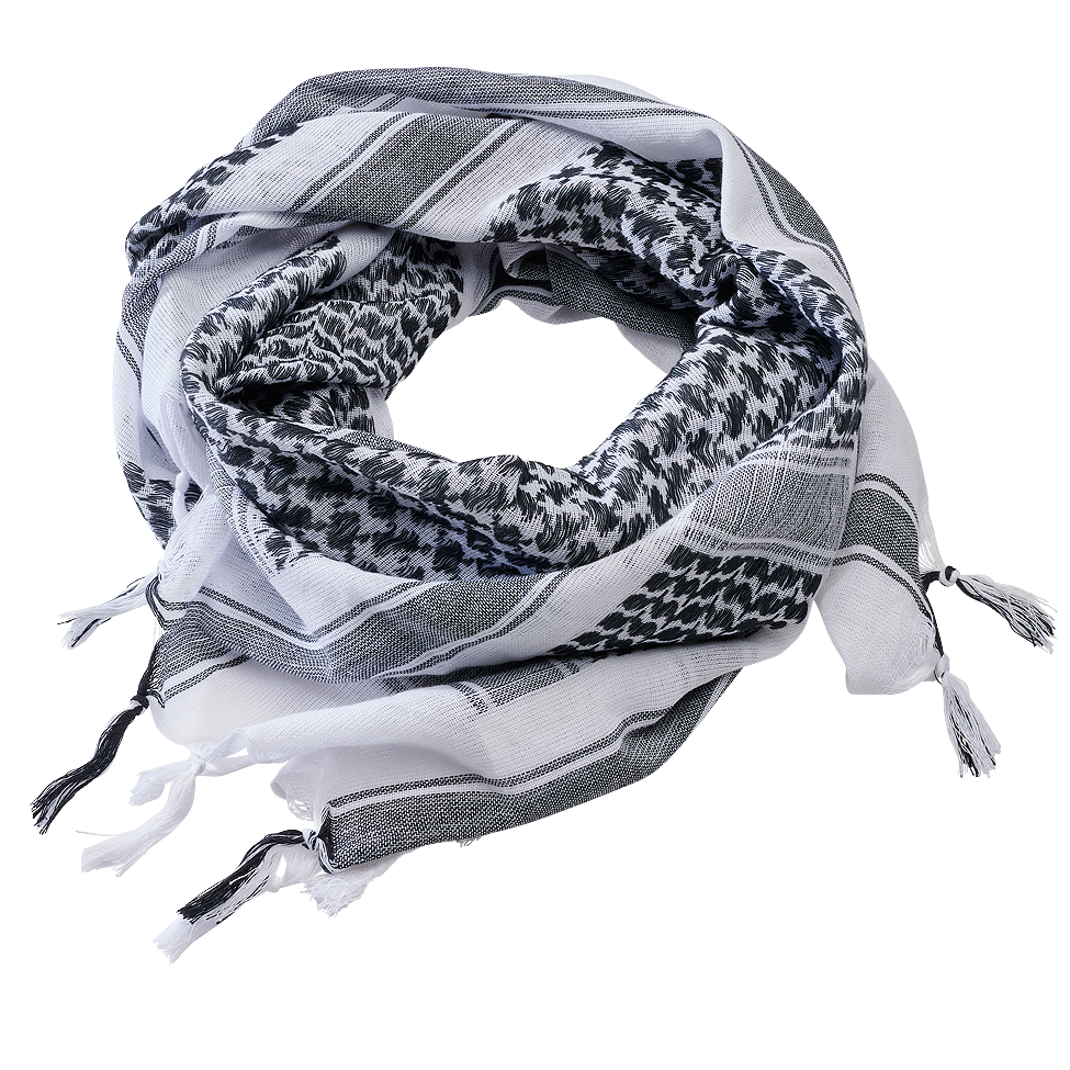 Shemag white-black