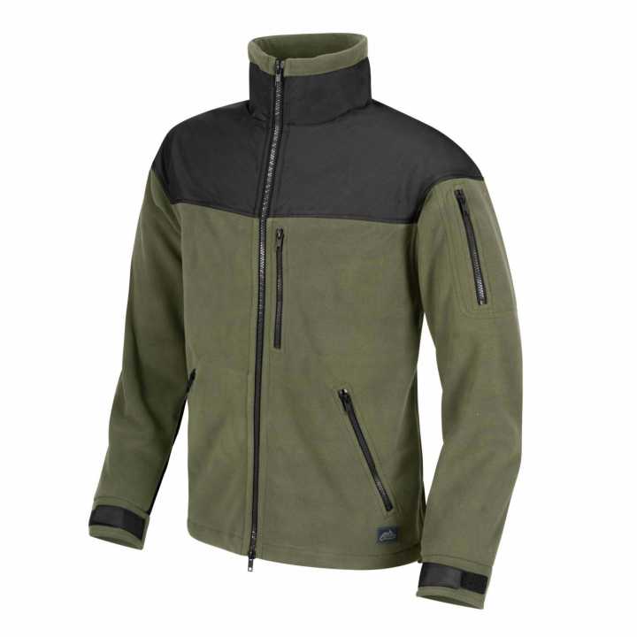 Classic Army Fleece Jacke oliv-schwarz